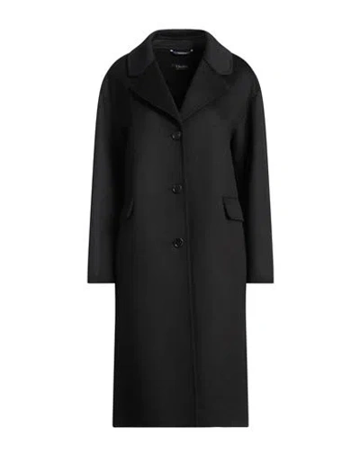 's Max Mara Woman Coat Black Size 10 Virgin Wool, Cashmere