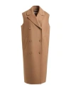's Max Mara Woman Coat Camel Size 14 Virgin Wool