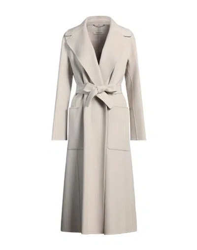 's Max Mara Woman Coat Light Grey Size 12 Virgin Wool