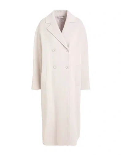 'S MAX MARA 'S MAX MARA WOMAN COAT LIGHT GREY SIZE 6 VIRGIN WOOL