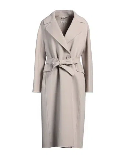'S MAX MARA 'S MAX MARA WOMAN COAT LIGHT GREY SIZE 8 VIRGIN WOOL