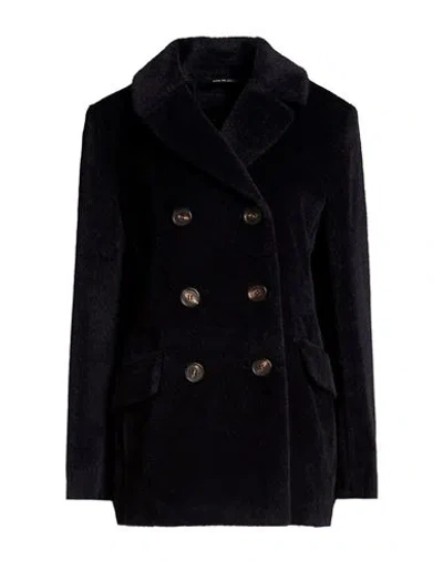 S Max Mara ' Woman Coat Midnight Blue Size 10 Alpaca Wool, Virgin Wool