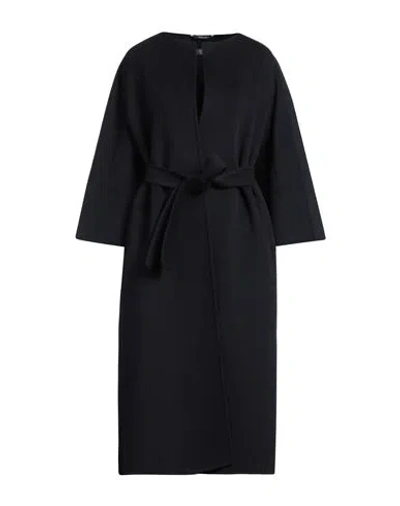's Max Mara Woman Coat Midnight Blue Size 12 Virgin Wool