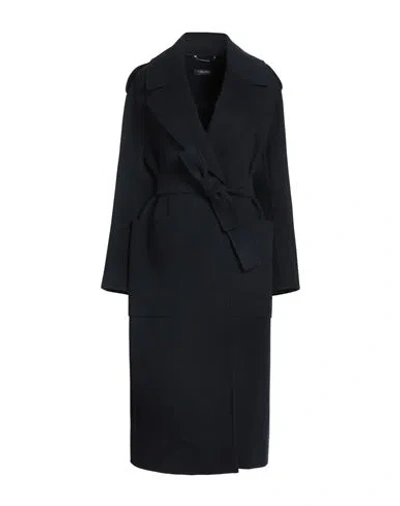 's Max Mara Woman Coat Midnight Blue Size 16 Virgin Wool