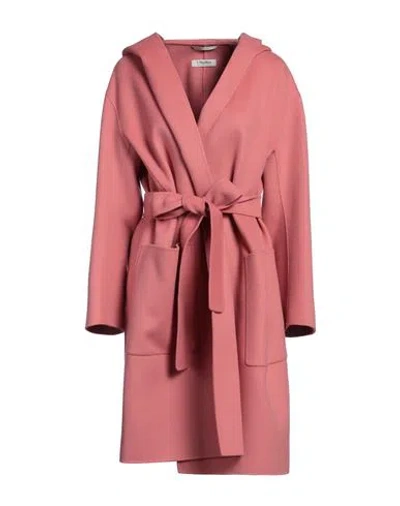 S Max Mara ' Woman Coat Salmon Pink Size 12 Virgin Wool