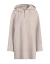 S Max Mara ' Woman Coat Taupe Size 14 Virgin Wool In Grey