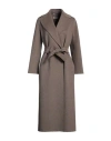 S Max Mara ' Woman Coat Taupe Size 2 Virgin Wool In Grey