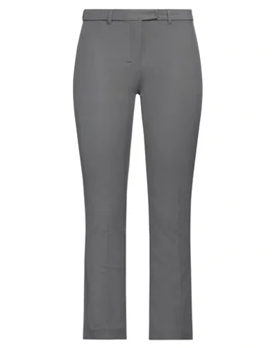 's Max Mara Woman Cropped Pants Grey Size 12 Cotton, Polyamide, Elastane In Gray