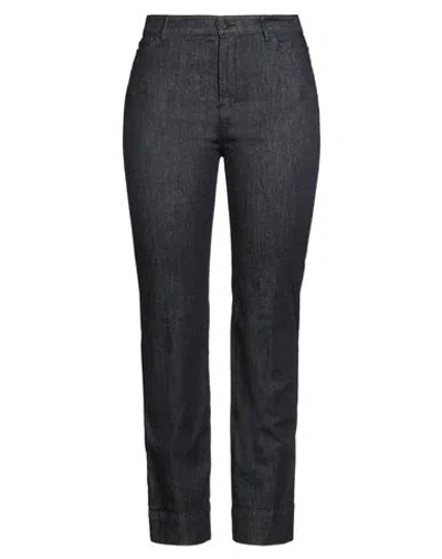 's Max Mara Woman Jeans Blue Size 14 Cotton, Elastomultiester, Elastane
