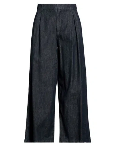 S Max Mara ' Woman Jeans Blue Size 2 Cotton, Kapok Fibre