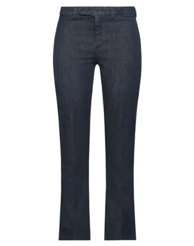 's Max Mara Woman Jeans Blue Size 6 Cotton, Elastomultiester, Elastane