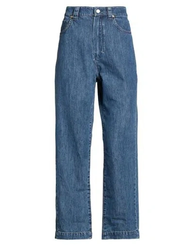 S Max Mara ' Woman Jeans Blue Size 6 Cotton, Vegetable Fiber