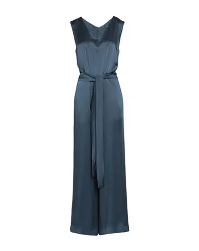 S Max Mara ' Woman Jumpsuit Navy Size 8 Acetate, Viscose In Navy Blue