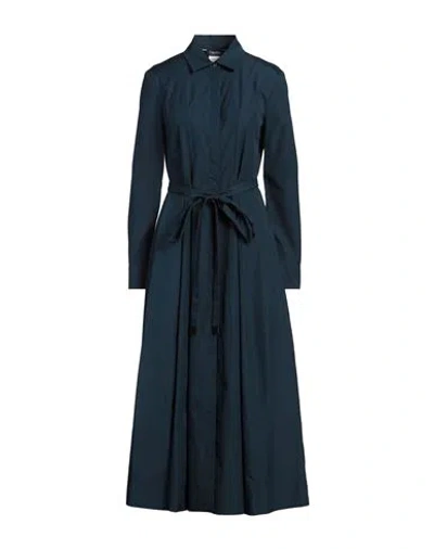 's Max Mara Woman Maxi Dress Deep Teal Size 8 Cotton In Green