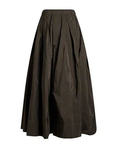 S Max Mara ' Woman Maxi Skirt Dark Green Size 6 Cotton, Polyester