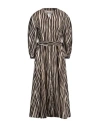 S Max Mara ' Woman Midi Dress Dark Brown Size 8 Cotton In Brown