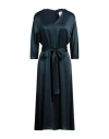 S Max Mara ' Woman Midi Dress Deep Teal Size 10 Acetate, Viscose In Green