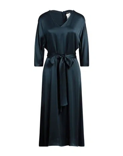 S Max Mara ' Woman Midi Dress Deep Teal Size 10 Acetate, Viscose In Green