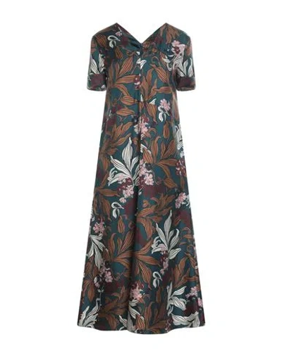 S Max Mara Women's China Blue Paola Floral-print Silk Maxi Dress