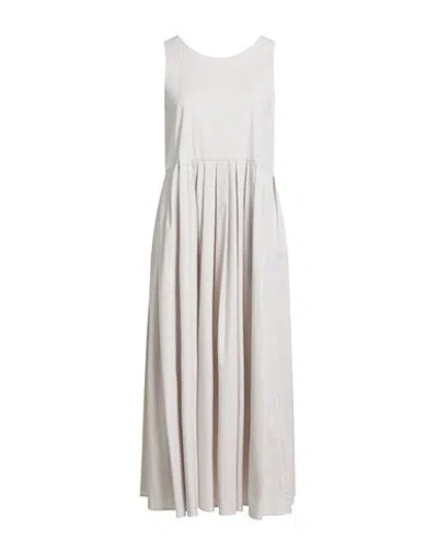 S Max Mara ' Woman Midi Dress Light Grey Size 4 Cotton, Polyamide, Elastane