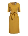 's Max Mara Woman Midi Dress Mustard Size 6 Cotton, Polyamide, Elastane In Yellow