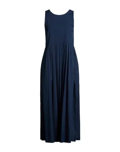 S Max Mara ' Woman Midi Dress Navy Size 6 Cotton, Polyamide, Elastane