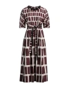 S Max Mara ' Woman Midi Dress Plum Size 10 Cotton In Purple