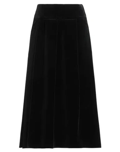 's Max Mara Woman Midi Skirt Black Size 12 Cotton