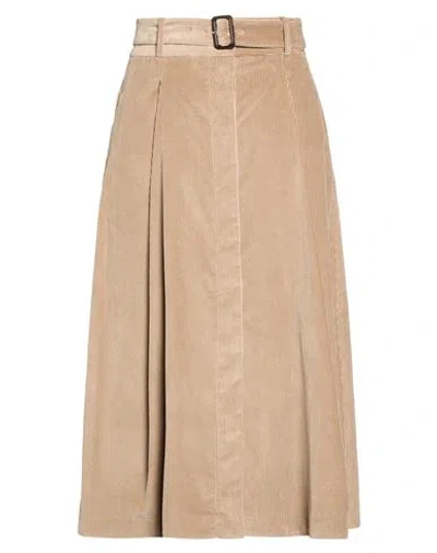S Max Mara ' Woman Midi Skirt Light Brown Size 2 Cotton In Beige