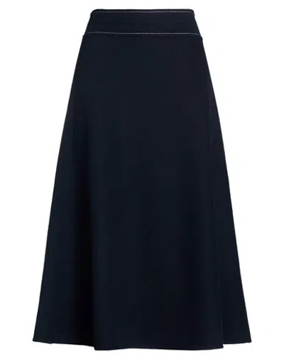 S Max Mara ' Woman Midi Skirt Midnight Blue Size 8 Virgin Wool