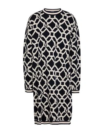 's Max Mara Woman Mini Dress Midnight Blue Size M Wool, Cashmere