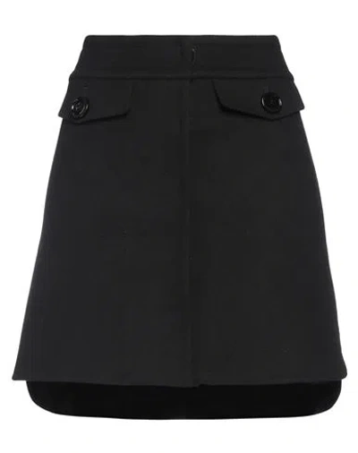 S Max Mara ' Woman Mini Skirt Black Size 4 Virgin Wool