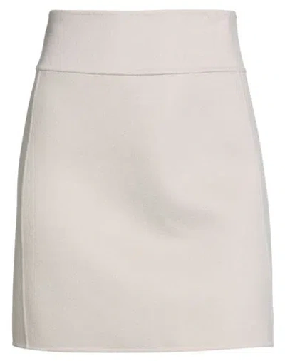 's Max Mara Woman Mini Skirt Light Grey Size 0 Virgin Wool