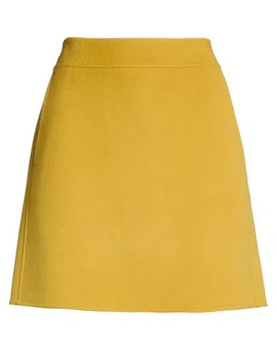 S Max Mara ' Woman Mini Skirt Mustard Size 10 Virgin Wool