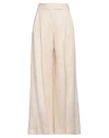 S Max Mara ' Woman Pants Beige Size 12 Cotton In Beige