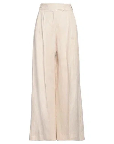 's Max Mara Woman Pants Beige Size 12 Cotton