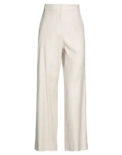S Max Mara ' Woman Pants Beige Size 4 Linen, Modal, Elastane