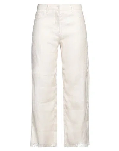 's Max Mara Woman Pants Beige Size 6 Linen, Cotton, Elastane
