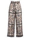 S Max Mara Brina Printed Silk Twill Wide-leg Pants In Beige