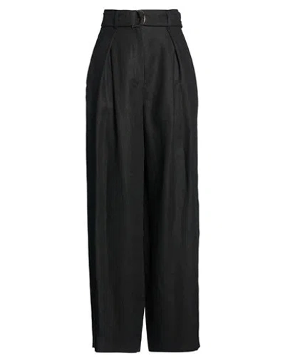 S Max Mara ' Woman Pants Black Size 2 Linen