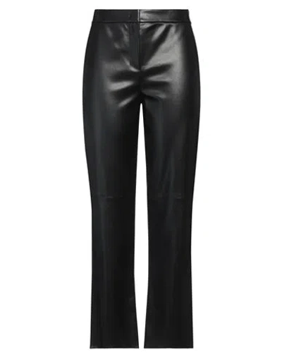S MAX MARA 'S MAX MARA WOMAN PANTS BLACK SIZE L POLYESTER, POLYURETHANE RESIN