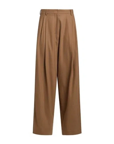 S Max Mara ' Woman Pants Camel Size 6 Virgin Wool, Elastane In Beige