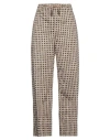 S Max Mara Scacco Cotton Poplin Trousers In Brown
