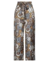 S Max Mara Silk Trouser With All-over Print In Beige