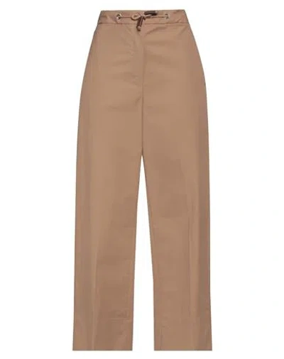 's Max Mara Woman Pants Khaki Size 6 Cotton, Polyester In Beige