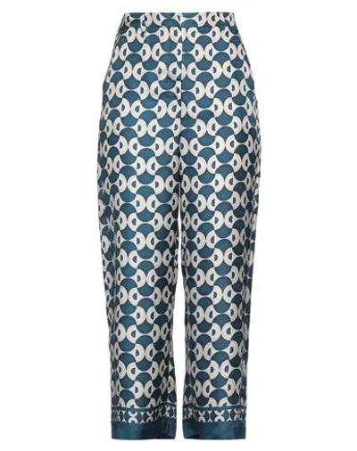 's Max Mara Woman Pants Light Blue Size 10 Silk