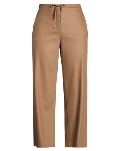 S Max Mara ' Woman Pants Light Brown Size 16 Virgin Wool, Elastane In Beige