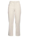 S Max Mara ' Woman Pants Light Grey Size 10 Cotton, Polyamide, Elastane
