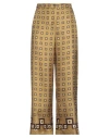 's Max Mara Flowing Trousers In Printed Silk In Yellow