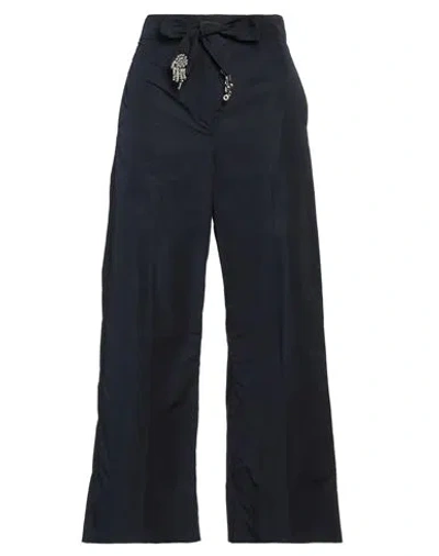 's Max Mara Woman Pants Navy Size 12 Cotton, Polyamide In Multicolor
